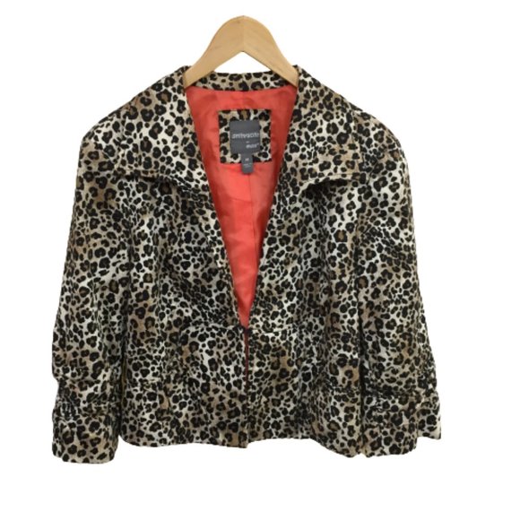 Anthracite by Muse Size 14 Leopard Print Jacket - Picture 4 of 11